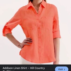 Timing Coral Button-Up Blouse